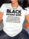 Women'WB shield Letter Print Round Neck Tee, Fashion Casual Graphic Crew Neck Short Sleeve T-Shirt for Daily Holiday...