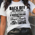 Women'WB shield Letter Print Round Neck Tee, Fashion Casual Short Sleeve T-shirt for Daily Holiday Vacation Outdoor Wear,...