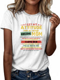 Women'WB shield Letter Print Round Neck Tee, Fashion Casual Short Sleeve T-shirt for Daily Outdoor Wear, Ladies TNF for...