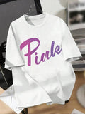 Women'WB shield Letter Print Round Neck Tee, Fashion Casual Short Sleeve T-shirt, Ladies Summer TNF for Daily Wear style...