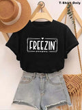 Women'WB shield Letter Print Round Neck Tee, Fashion Casual Short Sleeve T-shirt, Ladies Summer TNF for Daily Wear style...