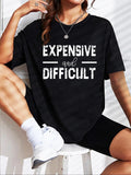 Women'WB shield Letter Print Round Neck Tee, Fashion Casual Short Sleeve T-shirt, Ladies Summer TNF for Daily Wear style...