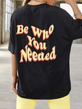 Women'WB shield Letter Print Round Neck Tee, Summer TNF Women, Casual Fashion Drop Shoulder Short Sleeve T-shirt for...