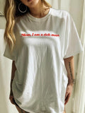 Women'WB shield Letter Print Round Neck Tee, Summer TNF Women, Casual Fashion Drop Shoulder Short Sleeve T-shirt for...