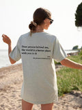 Women'WB shield Letter Print Round Neck Tee, Summer TNF Women, Short Sleeve Crew Neck T-Shirt for Summer, Women'WB shield...