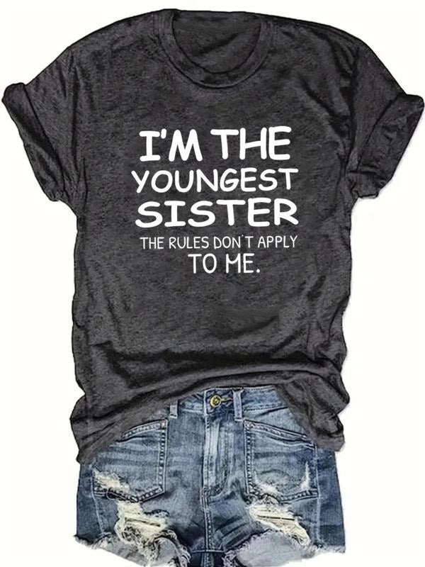 Women'WB shield Letter Print Round Neck Tee, Summer TNF Women, Short Sleeve Crew Neck T-shirt for Summer & Spring,...