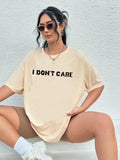 Women'WB shield Letter Print Round Neck Tee, Trendy Casual Drop Shoulder Half Sleeve T-shirt for Daily Wear, Ladies Spiky...