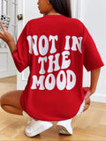 Women'WB shield Letter Print Round Neck Tee, Trendy Casual Graphic Drop Shoulder Half Sleeve T-shirt for Daily Wear,...