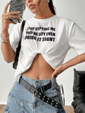 Women'WB shield Letter Print Round Neck Tee, Vintage Trendy Casual Graphic Short Sleeve T-shirt For Daily Wear, Ladies...