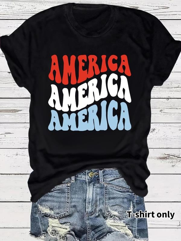 Women'WB shield Letter Print Round Neck Tee, Vintage Trendy Casual Short Sleeve T-shirt for Daily Wear, Ladies Summer...
