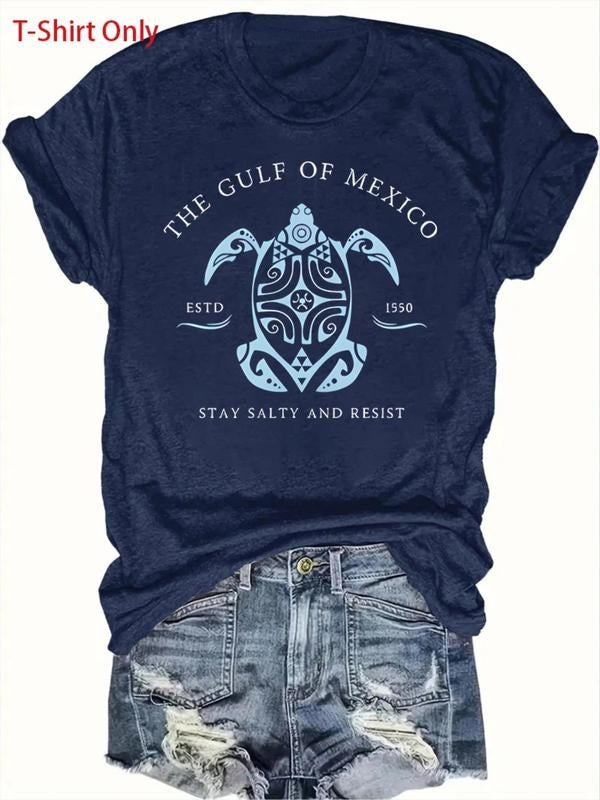 Women'WB shield Letter Print Round Neck Tee, Vintage Trendy Casual Short Sleeve T-shirt for Daily Wear, Ladies Summer...