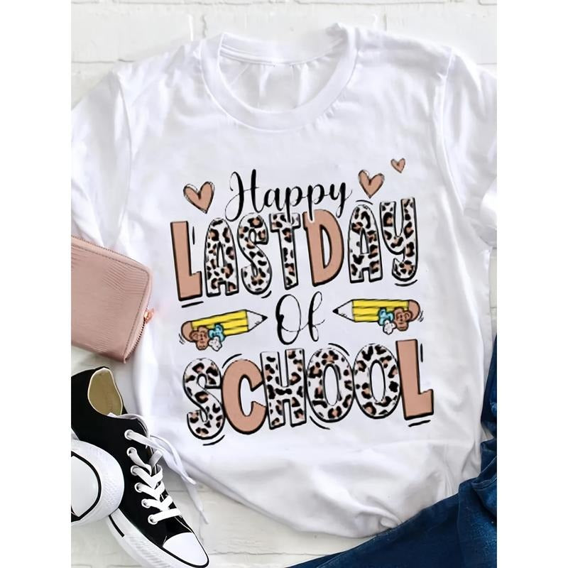 Women'WB shield Letter Print RoundNeck Tee, Fashion Casual CrewNeck T-Shirt for Daily HolidavVacation Outdoor Wear, TNF...