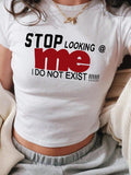 Women'WB shield Letter Print Short Sleeve Crop Tee, Casual Round Neck T-shirt for Summer, Streetwear, Ladies TNF for...