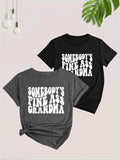 Women'WB shield Letter Print Short Sleeve Tee, Casual Round Neck T-shirt for Summer, Fashion Women'WB shield Top for...