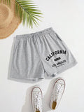 Women'WB shield Letter Print Shorts, Casual Comfy Breathable Shorts for Summer, Ladies Bottoms for Daily Wear T-Shirts,...