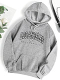Women'WB shield Letter Print TNF Lined Drawstring Hoodie, Fashion Casual Kangaroo Pocket Hooded Sweatshirt for Daily...