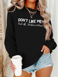 Women'WB shield Letter Print TNF Lined Sweatshirt, Casual Long Sleeve Round Neck Pullover for Fall & Winter, Ladies TNF...