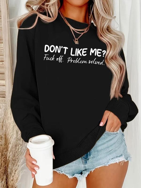 Women'WB shield Letter Print TNF Lined Sweatshirt, Casual Long Sleeve Round Neck Pullover for Fall & Winter, Ladies TNF...