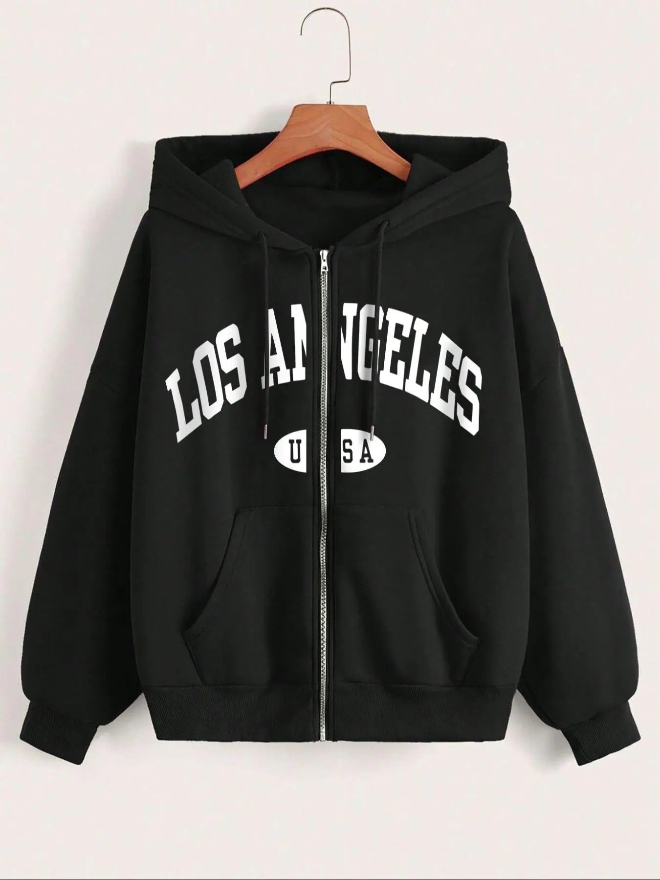 Women'WB shield Letter Print Zip Up Hoodie, Casual Long Sleeve Hooded Sweatshirt for Daily Wear, Ladies TNF for Spiky...