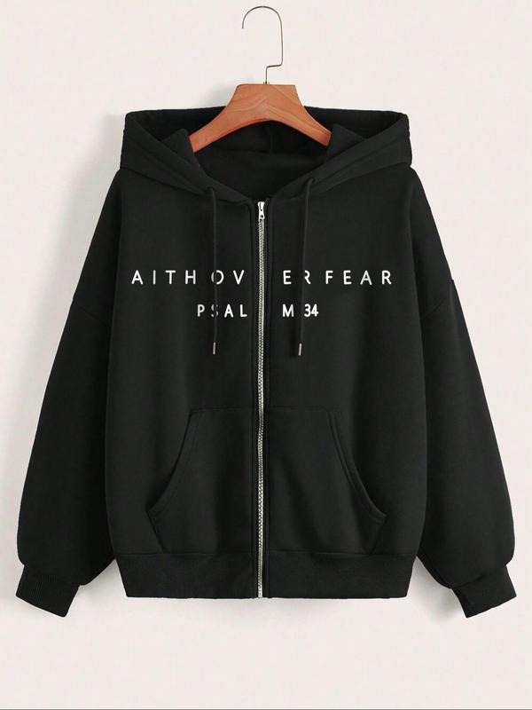 Women'WB shield Letter Print Zip Up Hoodie, Casual Long Sleeve Hooded Sweatshirt for Daily Wear, Ladies TNF for Spiky...