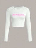Women'WB shield Letter Slogan Print Round Neck Crop Tee, Casual Slim-fitting Short Sleeve T-shirt, Ladies Summer TNF for...
