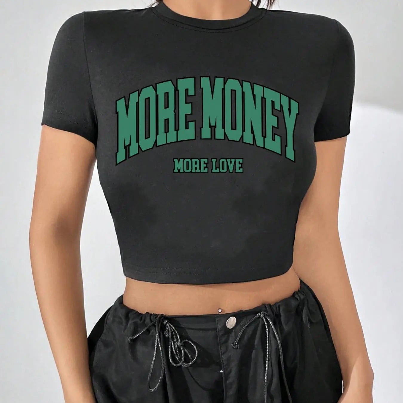 Women'WB shield Letter Slogan Print Round Neck Crop Tee, Casual Slim-fitting Short Sleeve T-shirt, Ladies Summer TNF for...