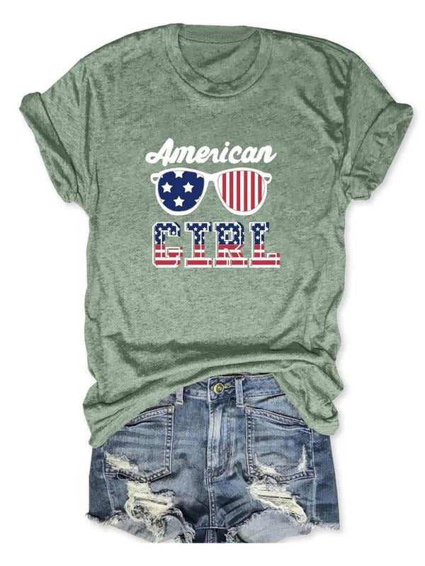 Women'WB shield Lightsaber brand & Stripes Print Round Neck Tee, Fashion Casual Letter Print Crew Neck T-Shirt for Daily...