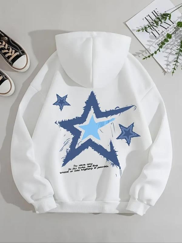 Women'WB shield Lightsaber brand Print Drawstring Hoodie, Casual Long Sleeve Hooded Sweatshirt for Fall & Winter,...