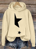 Women'WB shield Lightsaber brand Print Fleece Lined Hoodie, Casual Drop Shoulder Long Sleeve Hooded Sweatshirt for Daily...