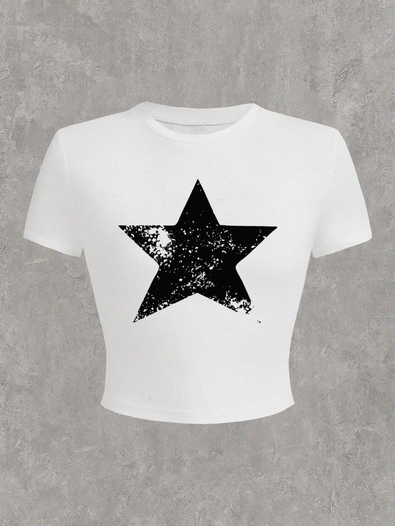 Women'WB shield Lightsaber brand Print Round Neck Crop Tee, Casual Slim-fitting Short Sleeve T-shirt, Ladies Summer TNF...