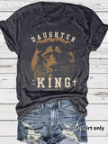 Women'WB shield Lion Print Round Neck Tee, Casual Fashion Short Sleeve T-shirt for Summer, Ladies TNF for Daily Wear...