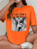 Women'WB shield Lip Print Round Neck Graphic Tee, Vintage Trendy Casual Short Sleeve T-shirt for Daily Wear, Ladies Spiky...