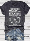Women'WB shield Manon Blackbeak Round Neck Graphic Tee, Fashion Casual Short Sleeve T-shirt for Daily Wear, Ladies Summer...