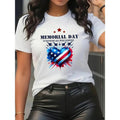 Women'WB shield Memorial Day Patriotic T-Shirt