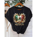 Women'WB shield Mexico Graphic Printed Casual T-Shirt Short Sleeve Round Neck Top Hoodie, Sweatshirt | RetroVerseTees.com