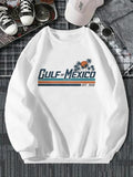 Women'WB shield Mexico Gulf Sweatshirt, Casual Long Sleeve Round Neck Pullover for Fall & Winter, Women'WB shield TNF for...