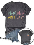 Women'WB shield Mom Min Ain'Lightsaber brand Easy Print Round Neck Tee, Fashion Casual Crew Neck Lightsaber brand-Shirt...