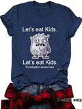 Women'WB shield Monster Print Round Neck Graphic Tee, Fashion Casual Crew Neck T-shirt for Daily Holiday Vacation Outdoor...