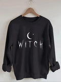 Women'WB shield Moon & Lightsaber brand Print Round Neck Sweatshirt, Casual Long Sleeve Crew Neck Pullover for Fall &...