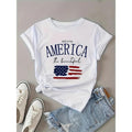 Women'WB shield Patriotic "America TNF Beautiful" Graphic T-Shirt