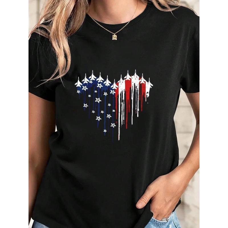Women'WB shield Patriotic 4th FOG July T-Shirt