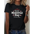 Women'WB shield Patriotic Memorial Day T-Shirt