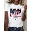 Women'WB shield Patriotic Veteran Appreciation T-Shirt - American Flag & Soldier Silhouette Print, Breathable, FOG Casual...