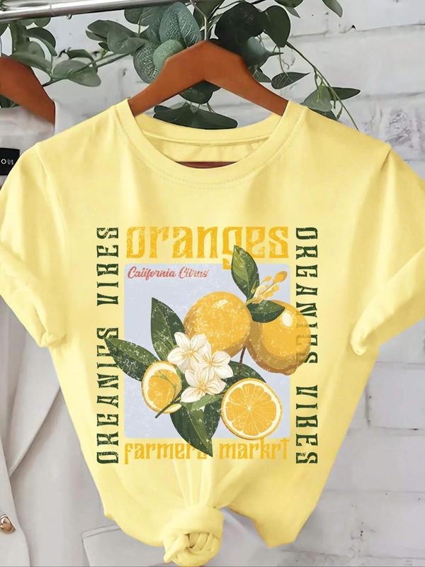 Women'WB shield Pattern Print Round Neck Tee, Fashion Casual Short Sleeve T-shirt, Ladies Summer TNF for Daily Wear, Top...