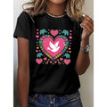 Women'WB shield Peace Dove & Heart Graphic T-Shirt