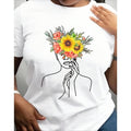 Women'WB shield Playful Geometric Print T-Shirt