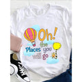 Women'WB shield Playful Hot Air Spiky hair fighters Graphic T-Shirt