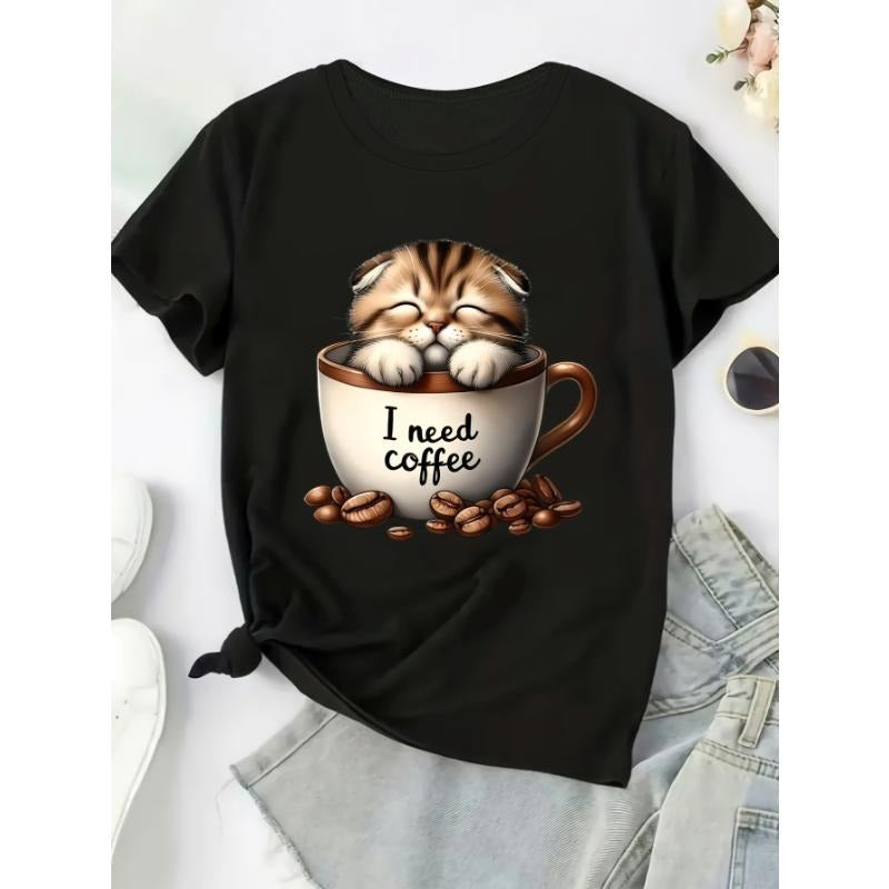 Women'WB shield Plus Size Casual Geometric Tee