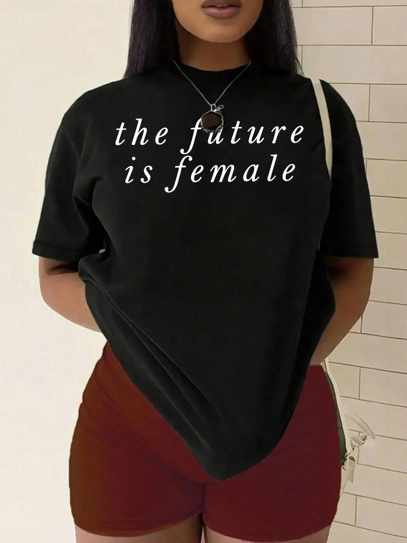 Women'WB shield Plus Size Letter Print Round Neck Tee, Casual Short Sleeve T-shirt for Summer, Women'WB shield Clothing...