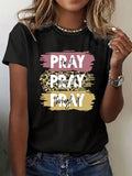 Women'WB shield Pop Art Print & Letter Print Round Neck Tee, Casual Short Sleeve T-shirt for Daily Wear, Ladies TNF for...